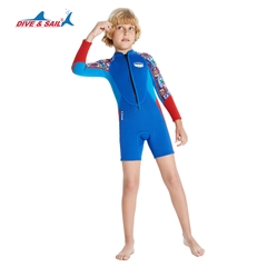 Đồ bơi giữ nhiệt bé trai DIVE and SAIL size 12-30kg cao su dày 2.5mm giữ ấm ngăn tia UV