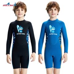 Đồ bơi giữ nhiệt bé trai Dive and Sail size 12-30kg cao su dày 2.5mm giữ ấm ngăn tia UV