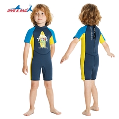 Đồ bơi giữ nhiệt bé trai Dive and Sail size 12-30kg chất liệu cao su dày 2.5mm giữ ấm