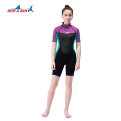 Đồ bơi giữ nhiệt bé gái Dive and Sail size lớn 27-55kg chất liệu Cao Su dày 2.5mm giữ ấm