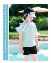 Đồ bơi bé trai YUKE quần đùi 2 lớp trẻ trung năng động star