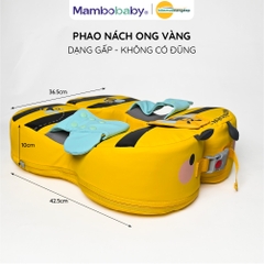 Phao nách Mambobaby cho bé 3 tháng–6 tuổi gấp gọn tiện lợi điều chỉnh kích thước họa tiết ong vàng