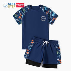 Đồ bơi bé trai YUKE tay ngắn quần 2 lớp, chất vải mềm mại YY20