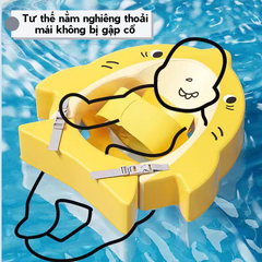 Phao bơi cho bé sơ sinh Voutdoing 3–12 tháng, chống lật an toàn, xốp Foam, vải 3D nhanh khô, 3 màu dễ thương