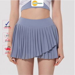 Váy picklebal nữ kiểu xếp li chéo ngắn, trang phục thể thao tạo dáng eo thon