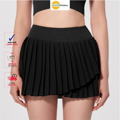 Váy picklebal nữ kiểu xếp li chéo ngắn, trang phục thể thao tạo dáng eo thon