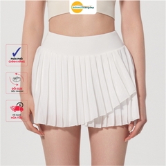 Váy picklebal nữ kiểu xếp li chéo ngắn, trang phục thể thao tạo dáng eo thon