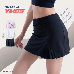 Váy Picklebal, váy thể thao nữ phối màu xếp li nhẹ co giãn 4 chiều