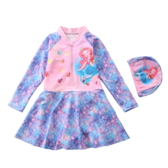 Đồ bơi bé gái liền thân chân váy họa tiết nàng tiên cá CM92