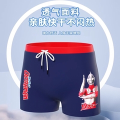 Quần bơi bé trai đùi hai lớp hoạt hình ultraman, cá mập có dây rút quần tiện lợi size đại tới 43kg
