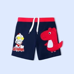 Quần bơi bé trai đùi hai lớp hoạt hình ultraman, cá mập có dây rút quần tiện lợi size đại tới 43kg