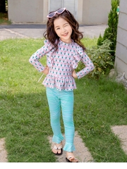 Set đồ bơi bé gái tay dài quần dài kèm nón- Họa tiết kẹt ngọt siêu yêu cho bé từ 1-8 tuổi