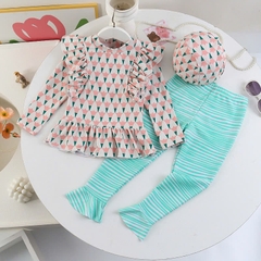 Set đồ bơi bé gái tay dài quần dài kèm nón- Họa tiết kẹt ngọt siêu yêu cho bé từ 1-8 tuổi