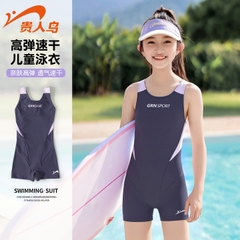 Đồ bơi liền thân bé gái kiểu dáng thể thao, khoét lưng cá tính – Chất co giãn thoáng mát GRN SPORT