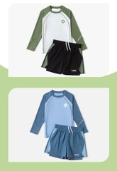 Đồ bơi bé trai tay dài chống nắng, quần bơi 2 lớp co giãn thoáng mát – Hiệu YUKE