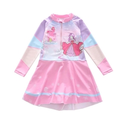 Đồ bơi bé gái Tay Dài chân váy liền thân CM2416