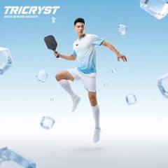 Áo picklebal nam, áo thể thao nam cổ tròn Tricryst năng động thời trang co giãn 4 chiều thấm hút mồ hôi