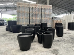 Black Terrazzo Collection - Concrete pottery.