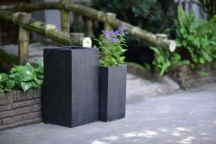 Tall Square Terrazzo planters TRZ313 - Concrete pottery.
