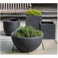 Fiberglass pots and planters.