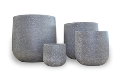 Round Terrazzo planters TRZ316 - Concrete pottery.