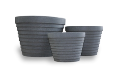 Round Terrazzo planters TRZ317 - Concrete pottery.