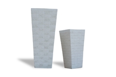 Tapered Terrazzo planters TRZ312 - Concrete pottery.