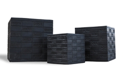 Square Terrazzo planters TRZ310 - Concrete pottery.