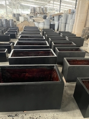 Black Terrazzo Collection - Concrete pottery.