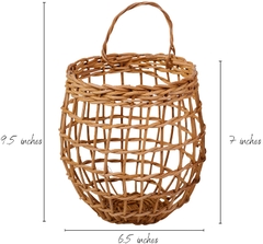 Rattan basket for onions potatoe and garlic 01