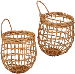 Rattan basket for onions potatoe and garlic 01