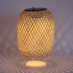 Hot trend Large Bamboo Hangng Lamp Boho Chinese Lantern Bamboo Lampshade Bamboo Pendant Light Wood Wicker