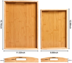 Round Bamboo Fibre Serving Tray, BPA Free Food Tray