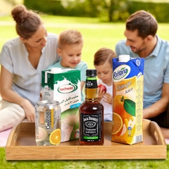 Round Bamboo Fibre Serving Tray, BPA Free Food Tray