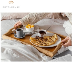 Kitchen Accessories Food Snake Wine Serving Bamboo Tray With Handles