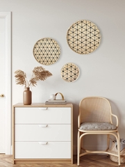 SET Of 2 Rattan Tray With Mother Of pearl made in Vietnam Wholesale