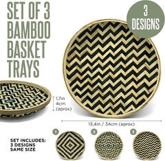 Round Serving Tray Wooden Bamboo Circle Tray High quality large custom food melamine mdf board 100% biodegradable Serving tray