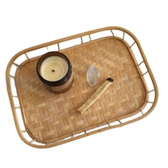 Wholesale Eco-friendly Woven Bamboo Wicker food & drink Serving Tray made in Vietnam