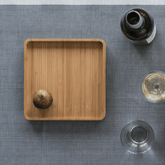 Wholesale Eco-friendly Vietnamese Square Natural Organic Bamboo Tea Serving Tray