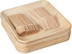 Wholesale Eco-friendly Vietnamese Square Bamboo Disposable Plates