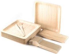 Wholesale Eco-friendly Vietnamese Square Bamboo Disposable Plates