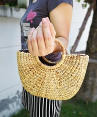 Natural Water Hyacinth Tote bag. “Bento” Handbag. Eco and natural alternative to plastic. Large.