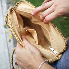 Natural Basket Handmade Straw bag Water Hyacinth Bag Woven Bag Sea Grass Bag Beach Bag Hand Bag Red Fabric