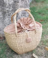 low price straw beach bags water hyacinth handbag tote summer beach rattan bag 2021 wholesale