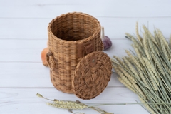 Rattan basket for onions potatoe and garlic 05