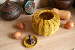 Rattan basket for onions potatoe and garlic 21