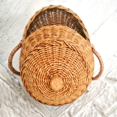 Rattan basket for onions potatoe and garlic 04