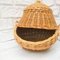 Rattan basket for onions potatoe and garlic 04