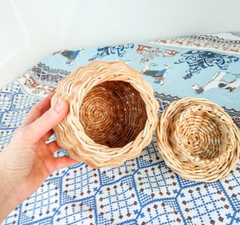 Rattan basket for onions potatoe and garlic 18