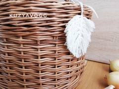 Rattan basket for onions potatoe and garlic 07